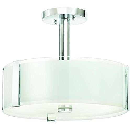 Home Decorators Collection 3-Light Polished Chrome Semi Flush Mount #TOP13