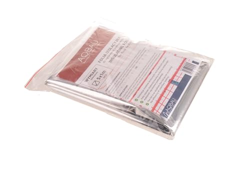 Aqbau® Rasterfolie Alufolie Fußbodenheizung Isolier Alu Folie Aluminium Fußboden rasterfolie für fußbodenheizung Isolierfolie Fußbodenisolierung (5 m2-0.070 µm)