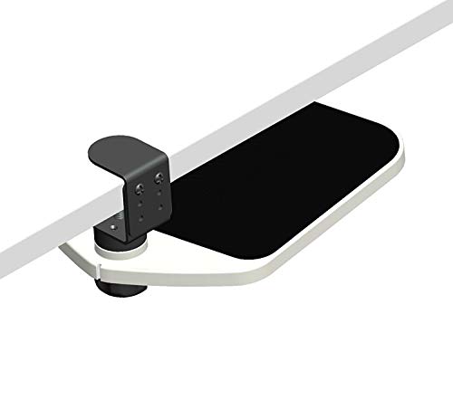 Fuzadel Mouse Platform Clamp On Under Desk Adjustable Mouse Tray Mount Swivel Mouse Tray Wrist Rest Rotating 360 Degree #TOP7