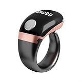 FUANA Contador de anillos inteligente con pantalla LCD y carga tipo C, ajuste de silicona ABS ajustable para contar los dedos con precisión en fitness y actividades al aire libre (dorado)