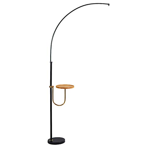 ZMLG Lámparas de Pie con Repisa, Lampara Vertical LED 21W, Diseño Nordica, Lámpara de Lectura Metal con Interruptor Botón, Altura de 150cm para Restaurante Oficina