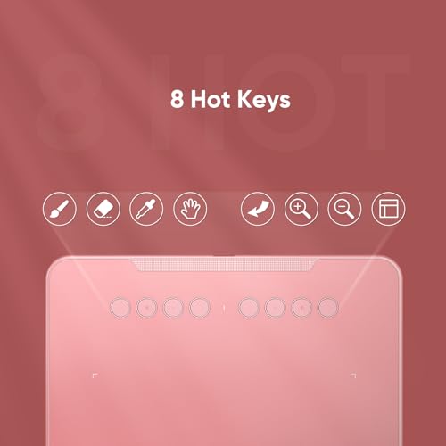 Image of Drawing Tablet-XPPen Deco 01 V3 10x6.25 Inch Graphics Tablet Digital Drawing Tablet for Chromebook with 16384 Levels Pressure Battery-Free Stylus and 8 Shortcut Keys (Pink)