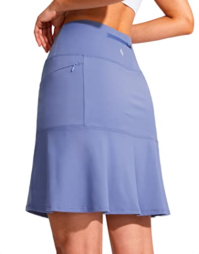 Jupe-short de golf pour femme de 48 cm bleu ciel taille S avec poches
