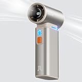 JISULIFE 2 in 1 多機能 ハンディファン 小型扇風機 電動エアダスター 9000mAh 大容量バッテリー 充電式ミニジェットファン 1-100段階調節 75000RPM LED表示 コンパクト 超強力 旅行用 ハンディ扇風機 ブロワー PC、キーボード、洗車用エアーブロー(ブラウン)