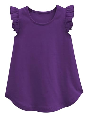 Image of A.T.U.N. (All Things UBER Nice) Girl's Polyester Regular Fit Solid Round Neck Knee Length Regular Top