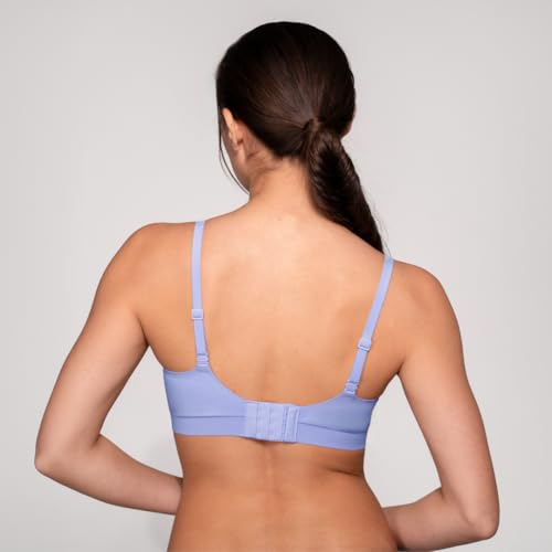 Image of Floatley Cozy Adjustable Scoop Neck Plunge Convertible Bra Comfort Wirefree Seamless Bra with Embedded Pad for Women