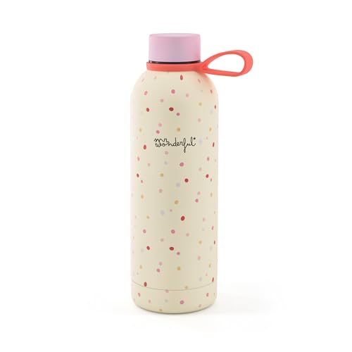 Mr. Wonderful Mr.Wonderful-Botella térmica-Topos de colores, multicolor (2506010269W0UN)