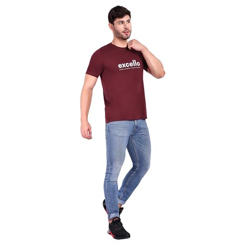 Image of EXCELLO Men's 100% Pure Cotton T-Shirt || Super Soft, Breathable, Premium Material.