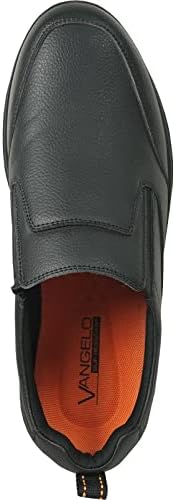 vangelo Professional Slip Resistant Men Slip On Work Shoe for Food Service Health Care Waiter Nurse Jimmy-3 Black Men Size 12W - 4