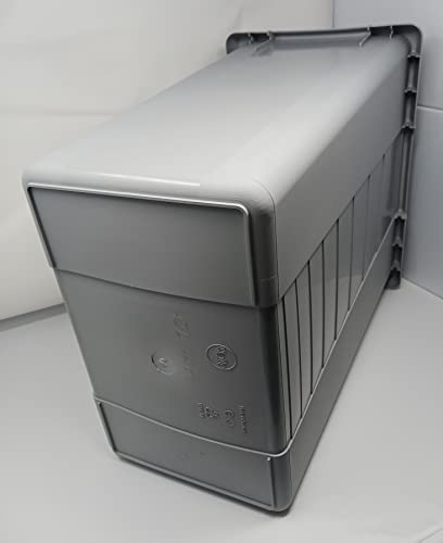 Caneca de basura rectangular gris 42 litros miniatura 5