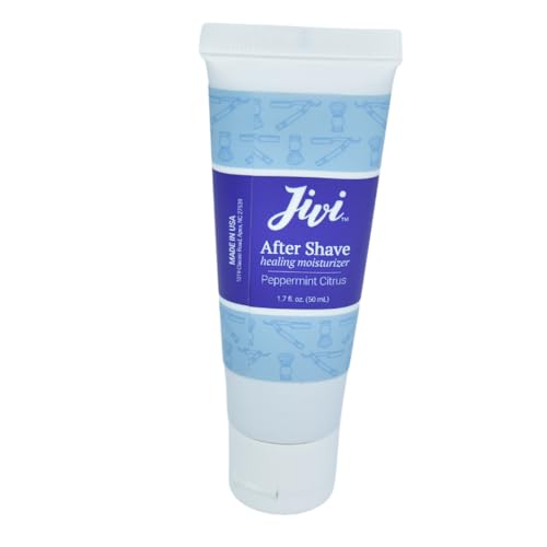 After Shave Healing Moisturizer (Peppermint Citrus) | Soothes and Repairs Skin Post Shaving | 100% Natural with Organic Ingredients | Made for All Skin Types Including Sensitive Skin | 1.7 fl. oz.