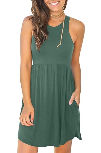 Image of HiMONE Vacation Dresses for Women 2025 Summer Dress Women's Casual Sundresses Casual Beach Petite Sun Dress XS-2XL