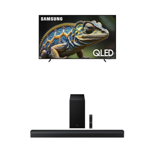Image of Samsung 85-Inch Class QLED 4K Q60D Series Quantum HDR Smart TV w /Object Tracking Sound Lite (QN85Q60D, 2024 Model) + Samsung B-Series Soundbar HW-B750F 5.1 ch Subwoofer (2025 Model)