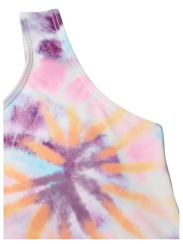 OYOANGLE Girl's 2 Piece Cute Swimsuit Tie Dye High Waist Bikini Set Bathing Suit4