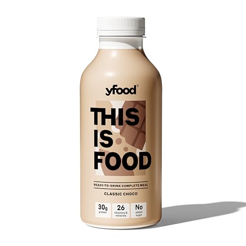 yfood Classic Choco, tasty meal replacement, THIS IS FOOD drink, 34g of protein, 26 vitamins and mineral (12 x 500ml)