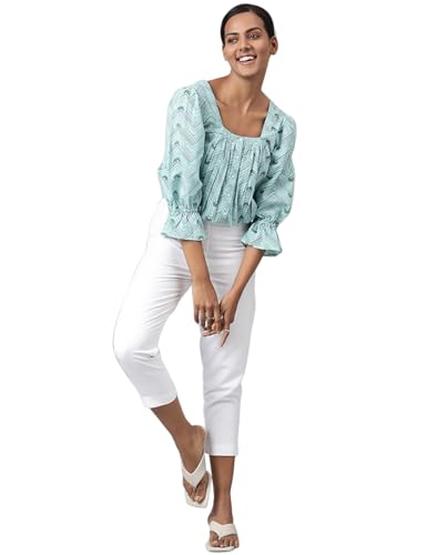 Image of Fabindia Women Tie Up Top Cotton