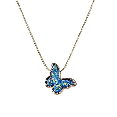 Preisvergleich Produktbild CKAWM Halskette Böhmische Schmetterlingskette Für Frauen Mädchen Boho Pearl Anhänger Halskette Elegant Gold Halskette Schmuck Jahr Geschenk