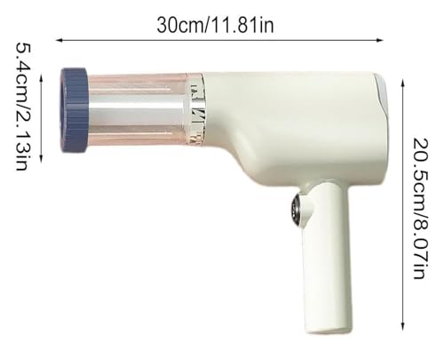 Electric Idiyappam and Pasta Machine, Handheld Wireless Pasta Press, 6-in-1 Automatic Pasta Machine, Multi-Purpose Kitchen Tools for Idiyappam, Pasta and Homemade Noodles(White)