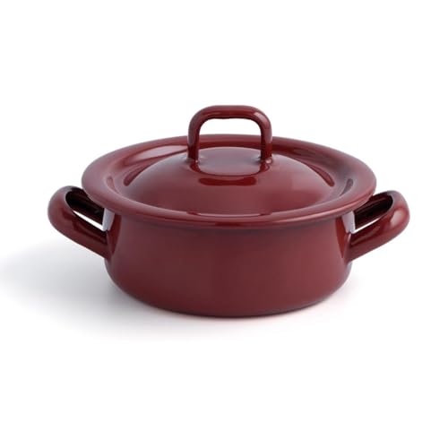 Quid Clasico Esmalte Cacerola Acero Esmaltado 10cm - 0,3l Acero Carbonatado Apto Vitrocerámica Apto Inducción Antiadherente