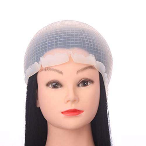 Dyeing Color Tohatol Hair Color Hat for Women Diy Highlight Cap Scrub Cap Highlight Cap Ladies Hat Hair Dying Cap Highlighting Hook Tool Belt Women's Major White - Image 2