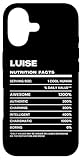 Carcasa para iPhone 17 Luise Datos de Nutrición Nombre Gracioso