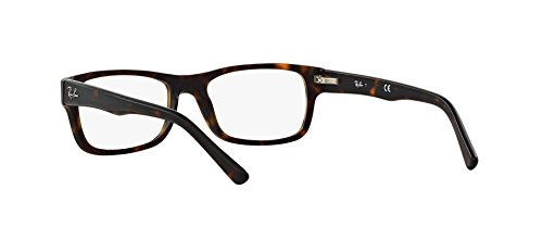 Image of Ray-Ban Men-Women Square Eyeglass Havana Frame Frame Off-White Lens Small