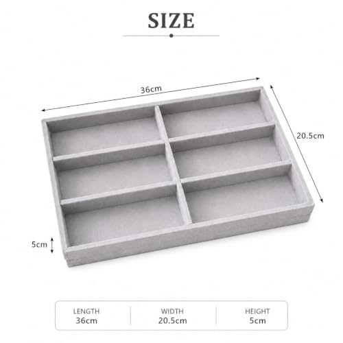 Image of 6 Slot Sunglasses Organizer Tray, Grey | For Drawer