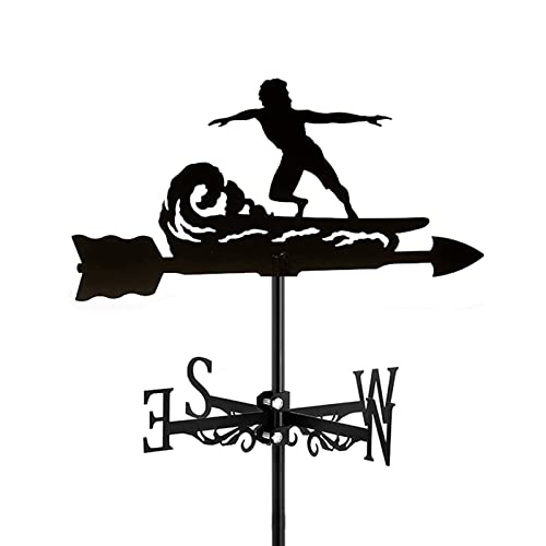 Segnavento in metallo Sportivo Progetto Fisico Decorazione Segnavento per Giardini Tetto Prato Esterno Recinzione PostsPergolaSerraFienile o Capannone Giocatore di baseball