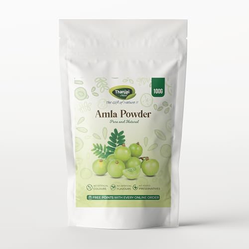 Image of Thanjai Natural Amla, Reetha, Shikakai, Bhringraj, & Hibiscus Powder Combo (100g Each) | Herbal Hair Care Powder Kit | Natural hair Cleanser Conditioner | No Chemicals, No Preservatives