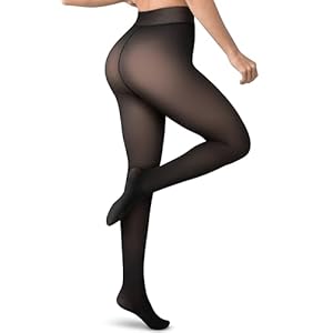 Mallas con forro polar para mujer, ultra cálidas, de aspecto translúcido, mallas gruesas para invierno