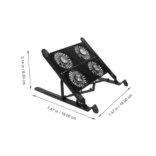 Veemoon 1Set Soporte Ajustable para Laptop con Enfriador USB miniatura 4