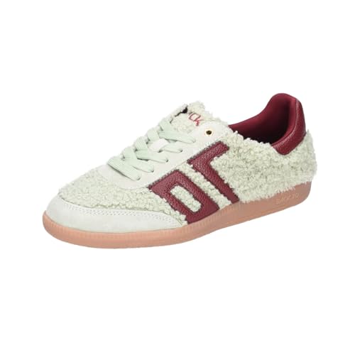 Zapatillas de gamuza BACK 70 Teddy Wine en verde pistacho de diseño premium