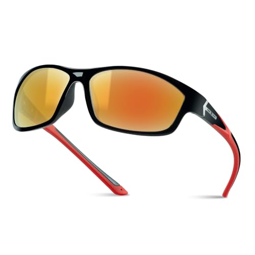 Image of B.N.U.S Non-Polarized Corning Glass Lens Wrap Around Sunglasses Men Women | UV Protection Scratch-Resistant Multi-Color Paint-Free Light Grilamid Frame Running Cycling Sport Fit