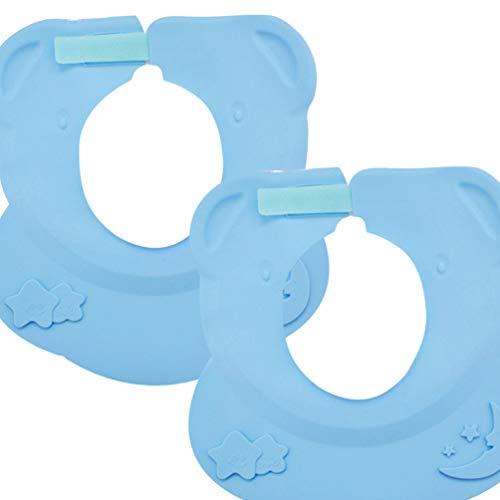 Boné de chá de bebê EXCEART com viseira de silicone e protetor de orelha ajustável touca de chuveiro