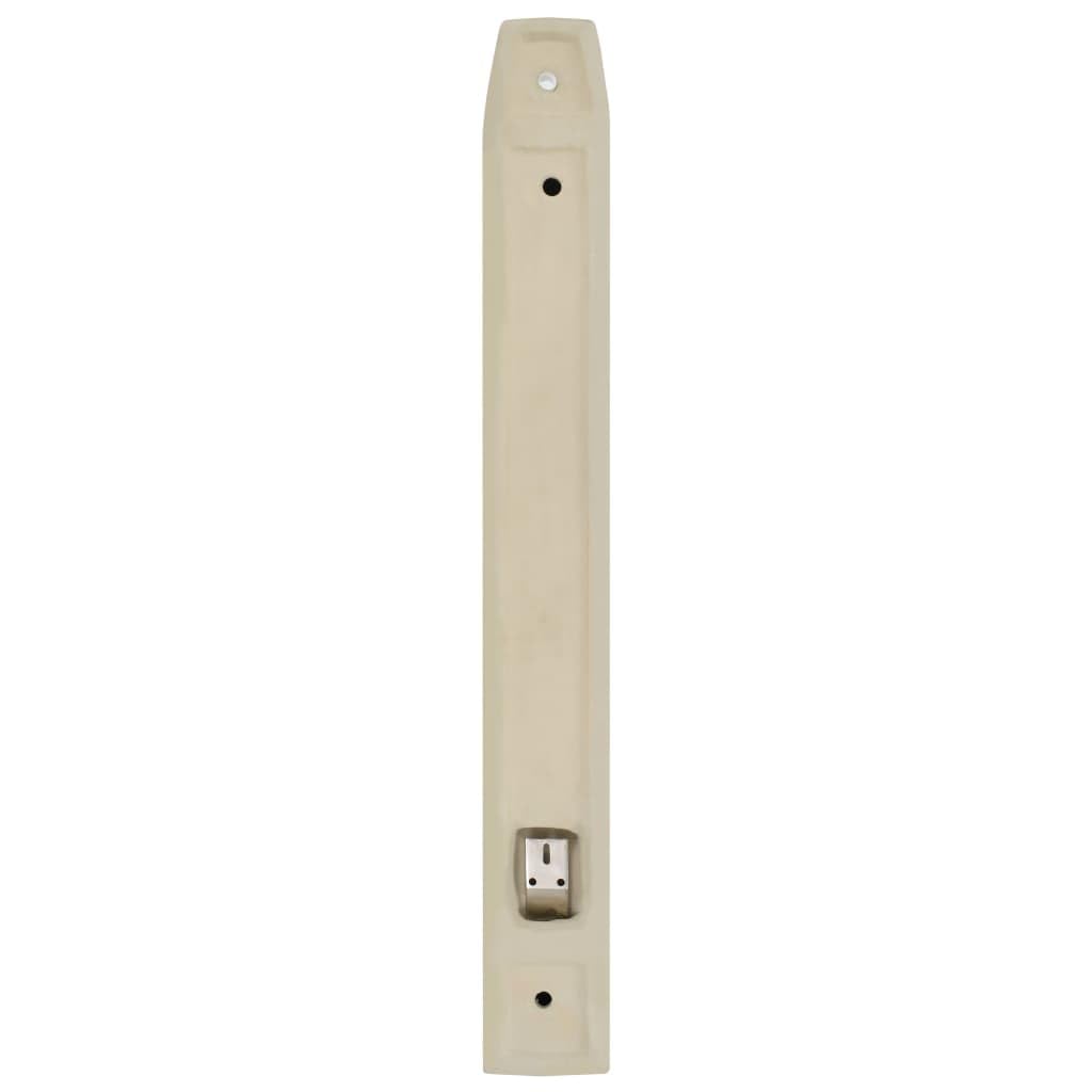 Urinal Trennwand Aus Keramik – Wandmontiert, 100x86,5x39 Cm, Weiß, Inkl. Montagematerial
