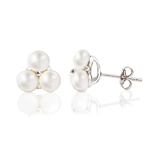 Freshwater Pearl Earrings for Women in Sterling Silver | Sterling Silver Pearl Earrings in Various Styles by MAX + STONE - Main Image