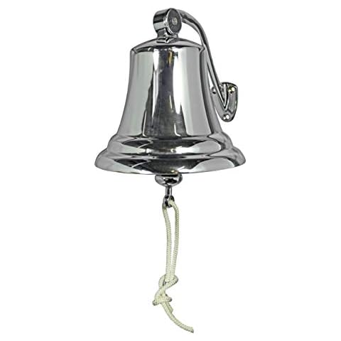 Osculati Messing Schiffsglocke, verchromt - erhältlich: Ø150mm oder Ø175mm - vorschriftsmäßig, Durchmesser:150mm Cover