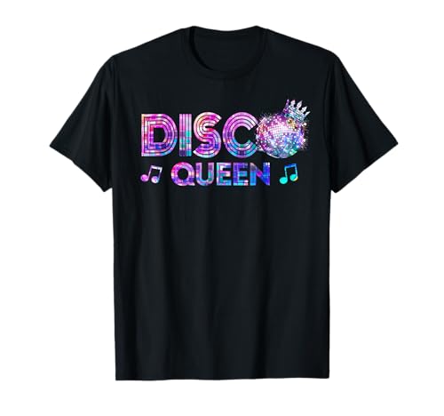 Costume vintage des années 70 pour femme et fille Disco Queen T-Shirt