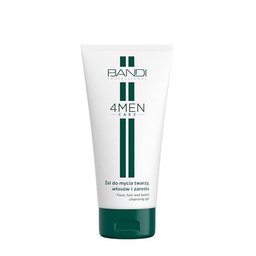 Gel de Limpieza y Cuidado para Rostro, Cabello y Barba con Cafeína Activa y Células de Levadura Selectiva - Fórmula Integral de Limpieza para Hombres