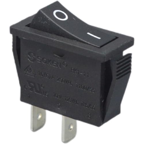 Qty:5 New for RK1-11 2pins 16A 125/250VAC Rocker Switch Black