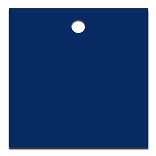 Étiquette d'identification vierge carrée en plastique bleu Accuform TDG226BU