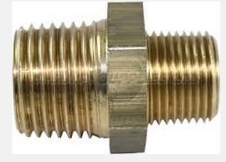 Gaserve London Ltd Brass Nipple Hexagon Tapered Reducing Bsp 1/2" X 3/8"