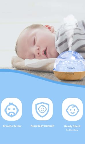 500ml Temgua essential oil diffuser with 1pure lavender oil, control remote 4 timer setting, auto shut-off, ultrasonic aromatherapy humidifier scented diffuser 2 mist time 7Colors change (Light wood) - Image 5