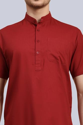 Image of SKAVIJ Men's Cotton Tunic Casual Short Kurta Top Regular Fit