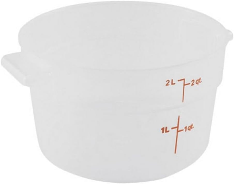 2 Qt. Round Polypropylene Food Storage Container – Cambro Camwear