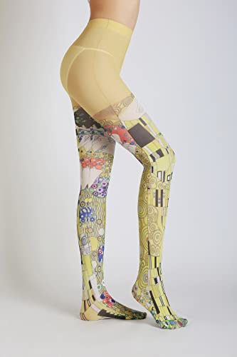 Image of Sahabowi Women Tights, Sheer High Waist Pantyhose, Vintage Control Top Stockings, Siwa opaque print1