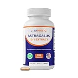 Vitamatic Astragalus – 10:1 Plant-Based Botanical Extract Capsules – Vegetarian, Non-GMO, Gluten-Free – Concentrated Herbal Supplement – 200 Count