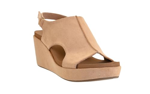Image of Corkys Footwear Womens Carley Wedges, Featuring Corkys EVA Foam Cushioned Insoles, A 2.5 Inch Heel, Lightweight For All Day Wear, And Hook And Loop Closure