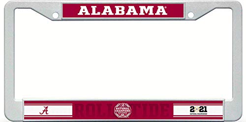 Rico Industries Alabama Crimson Tide 2020 National Champions Plastic License Plate Frame
