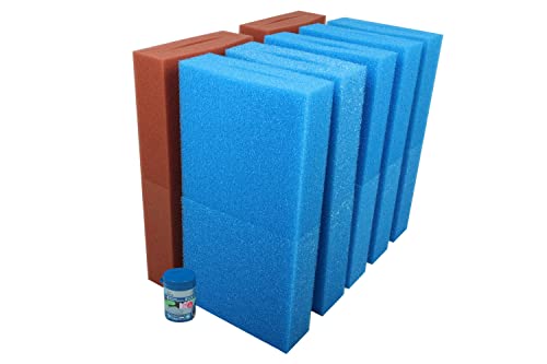 Wacredo Lot d'éponge de rechange + démarreur de filtre pour filtre Oase Biotec 30 Éponges filtrantes Filtre Biokick Démarreur Cover